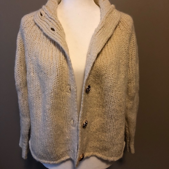 Zara Sweaters - Zara cream white cardigan size small